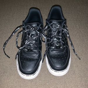 black branded nike air force one